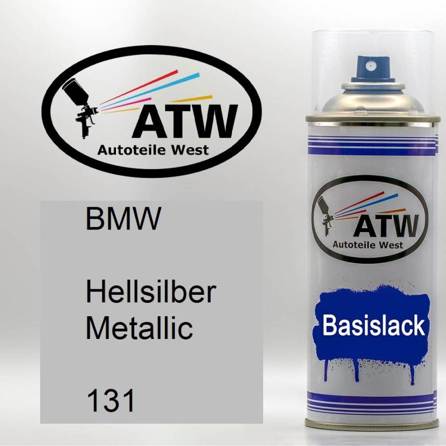 BMW, Hellsilber Metallic, 131: 400ml Sprühdose, von ATW Autoteile West.